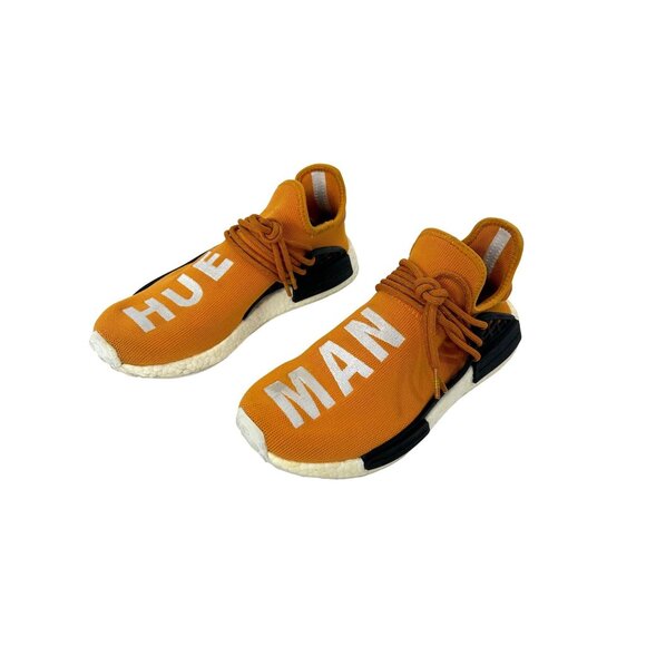 Adidas Human Race Pharrell Williams HUE MAN Shoes Mens 8 Laces ART BB3070 Orange - Picture 2 of 16